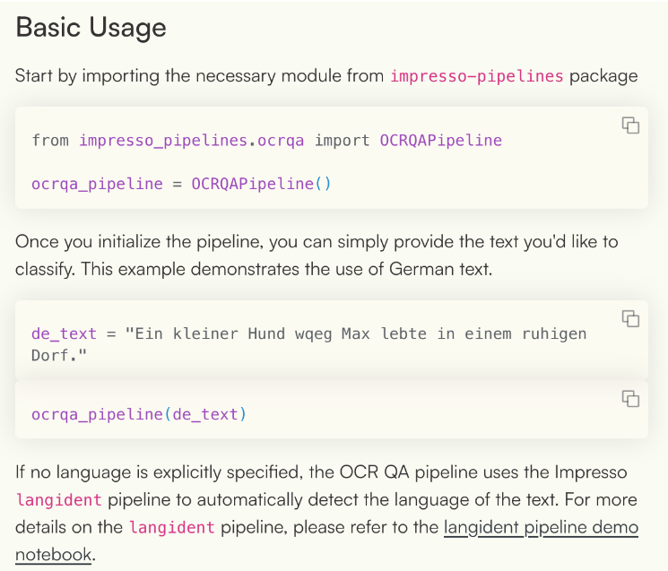 Example from notebook on Language Identification with impresso-pipelines Package