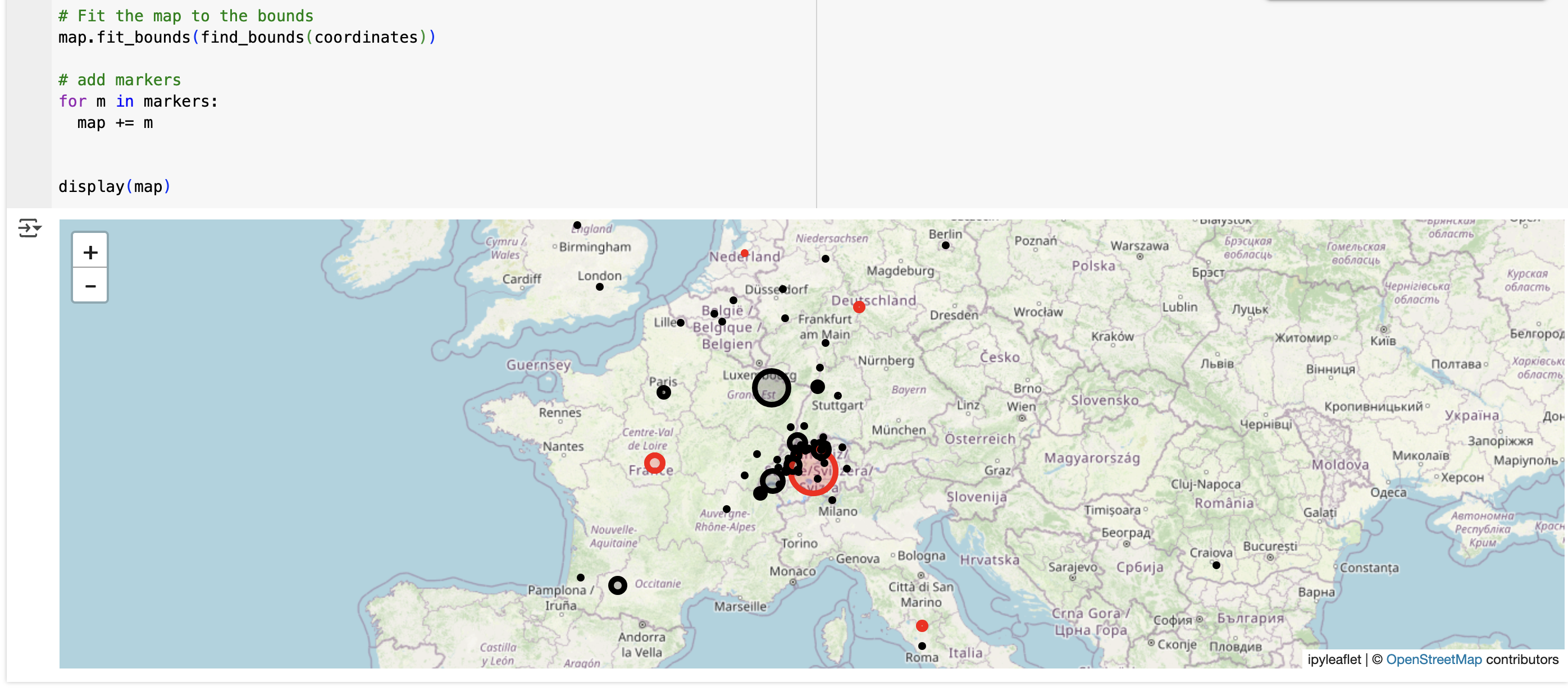 Notebook on Visualising Place Entities on Maps